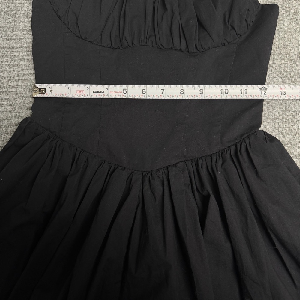 ZARA Voluminous Skirt Mini Dress Black - Picture 8 of 9
